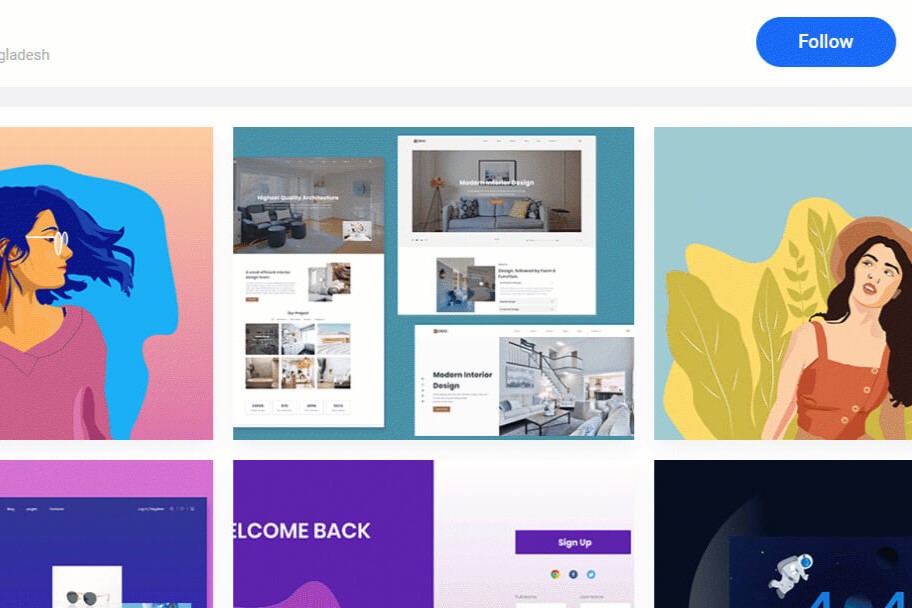 Sitio web Behance